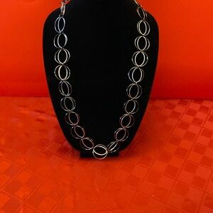 Signed Daisy Fuentes Silver Tone Necklace